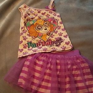 Girls size 5T Paw Patrol two-piece outfit